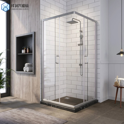 tempered glass satin partition for office bathroomシャワー壁 断熱された/浮遊ガラス