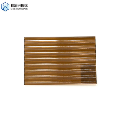 5.5mm 6mm 8mm 10mm 超透明モルーガラス 茶色 模様ガラス 飾り付け用の彫刻ガラス