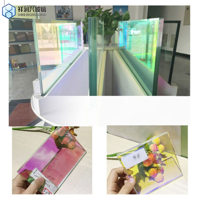 建築プロジェクト用 3mm 5mm イライデッセンスのダイクロイクコーティングガラスシート